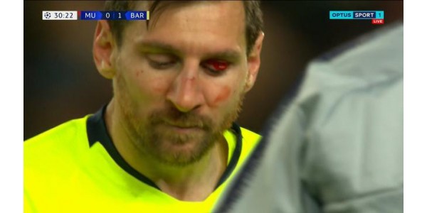 Messi Manchester United stadion var krit